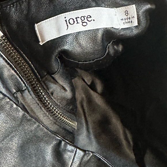 Vintage Jorge Full Zip Size 8 Genuine leather Pencil Skirt Fetish Sissy CD Trans - Picture 5 of 5